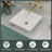 15" White Ceramic Square Vessel Bathroom Sink