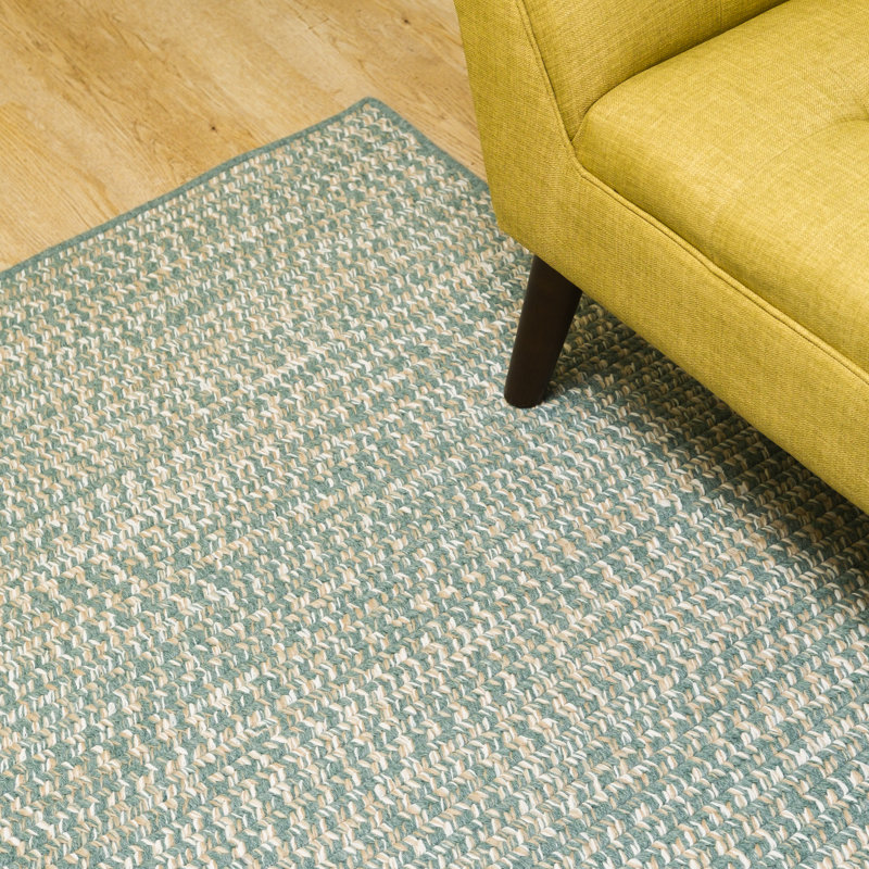 Monterey Teal Braided Reversible Wool Rug 14' x 17'