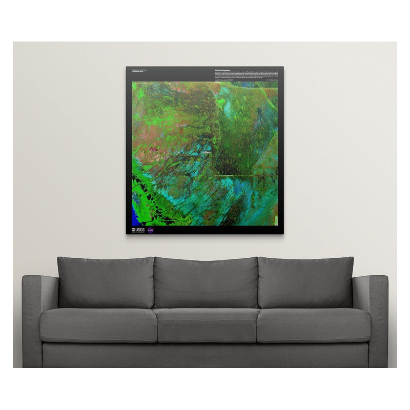 « floride tapis everglades-usg terre », impression, H 48 po x l 48 po x P 1,25 po, Toile