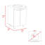Meuble-lavabo de 24 po Khari, armoire de plancher, porte double, deux tablettes - blanc