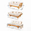 Canapé 3 places avec accoudoirs pliables et 4 coussins de dossier