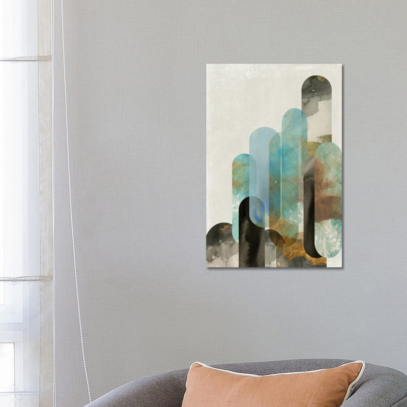 Teal Arches I by Tom Reeves - Gallery-Wrapped Canvas Giclée on Canvas, No Frame, 66.04 cm H x 45.72 cm W x 1.91 cm D