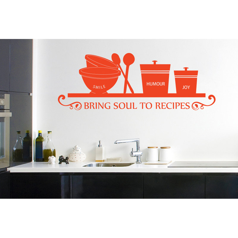 Food & Beverage Wall Decal, Orange, Large
