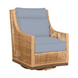 Outdoor Peninsula Gliding Wicker/Rattan Chair with Cushions