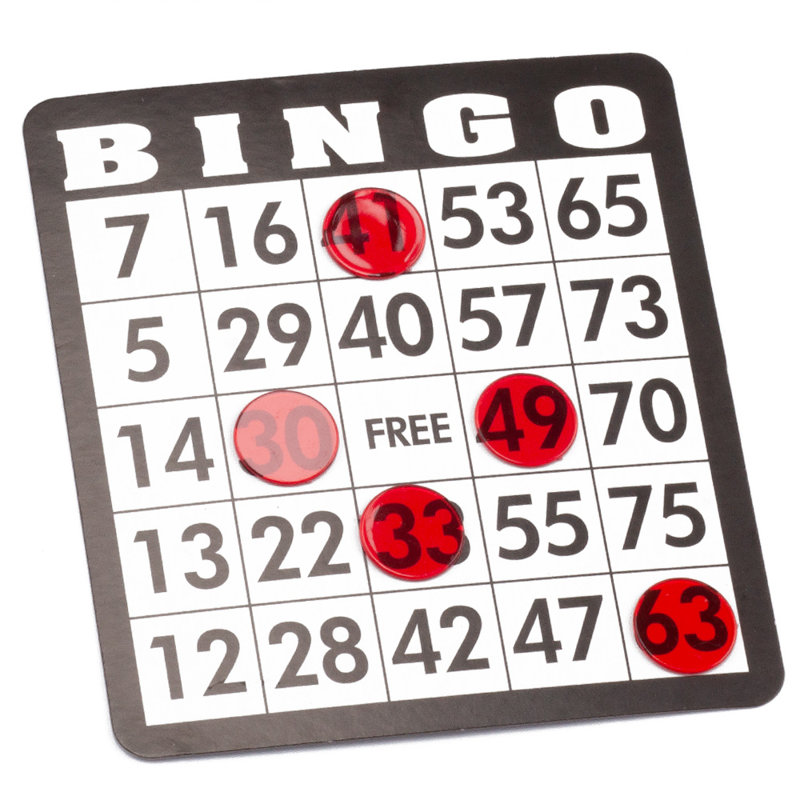 3/4-inch Transparent Bingo Chips Marker, Multi Colour