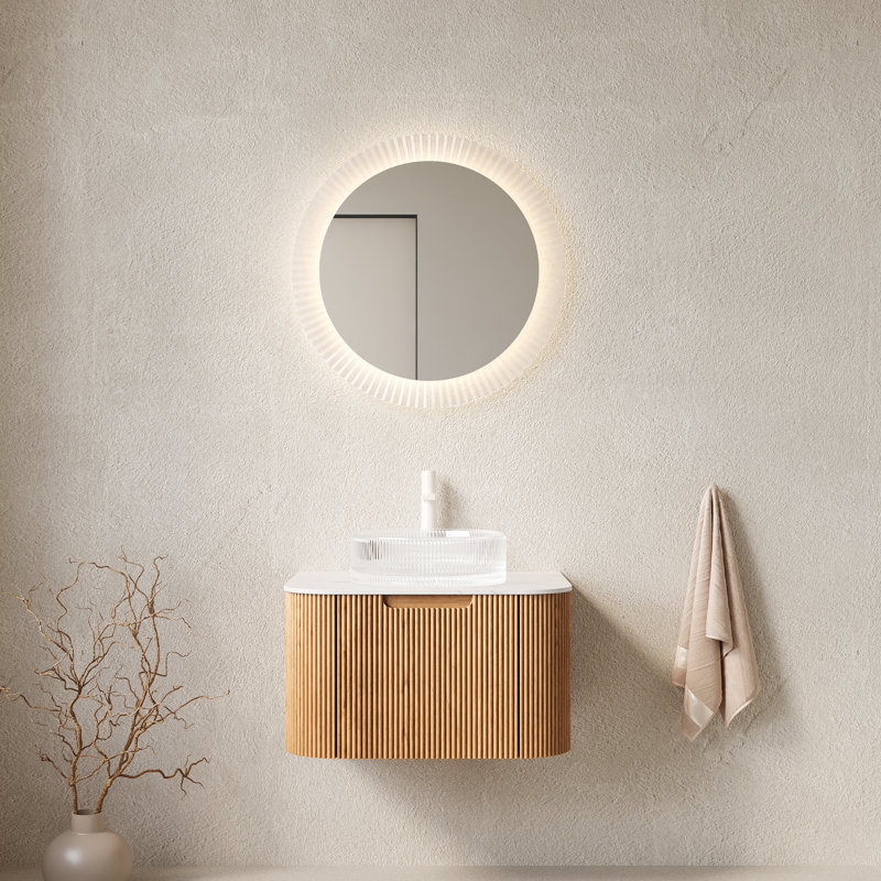 Lavabo en verre transparent 24 po, L 24 po