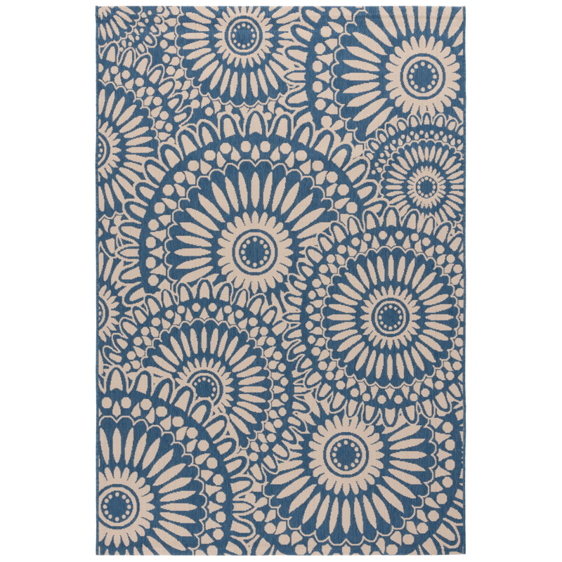 Courtyard Performance Geometric Indoor/Outdoor Area Rug, Rectangle 5'1" x 7'6"