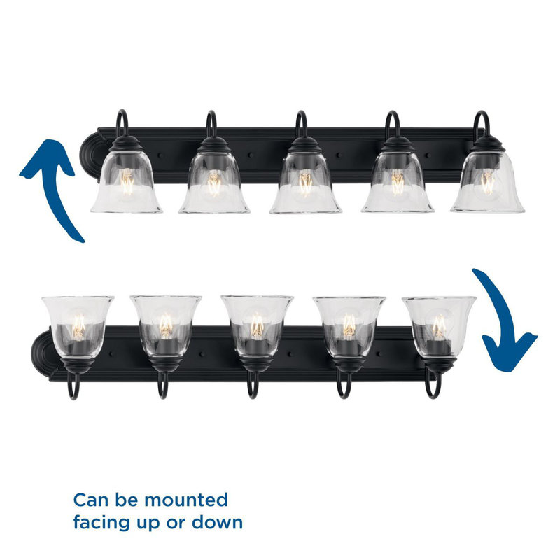 5 - Light Dimmable Vanity Light, Black