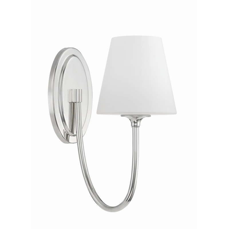 Margarett LED Armed Sconce, Polished Nickel