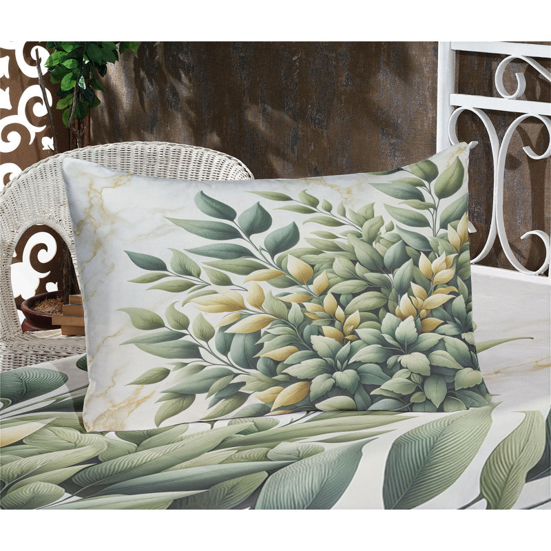 Microfiber Floral Sheet Set, Twin XL Sheet Set with Fitted Sheet