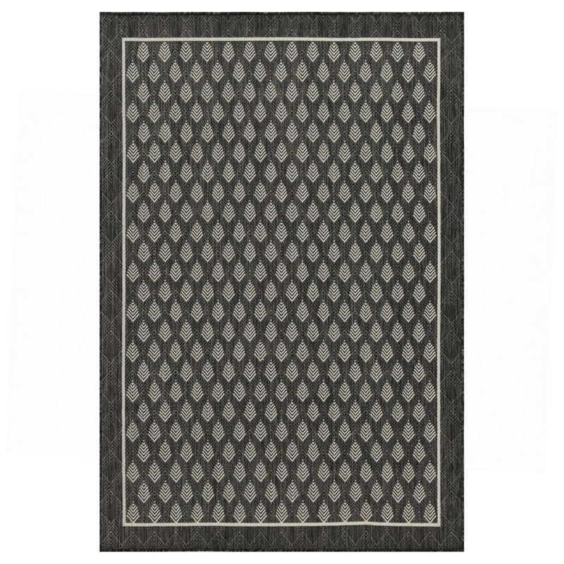 Anthracite Indoor/Outdoor Area Rug, Rectangle 5'3" x 7'3"