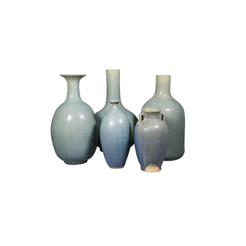 Vase de table intérieur / extérieur en céramique 16,9 po Warrick