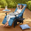 Chaise de patio inclinable avec coussins-528985589