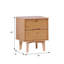 Aizlyn Mid-Century Modern Solid Wood Groove-Handle Nightstands-1140424463