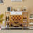 Amata 47.4'' Bar Cabinet with LED Lights and Power Outlets, Wine Cabinet with Wine Racks and Glass Holders-1912982419