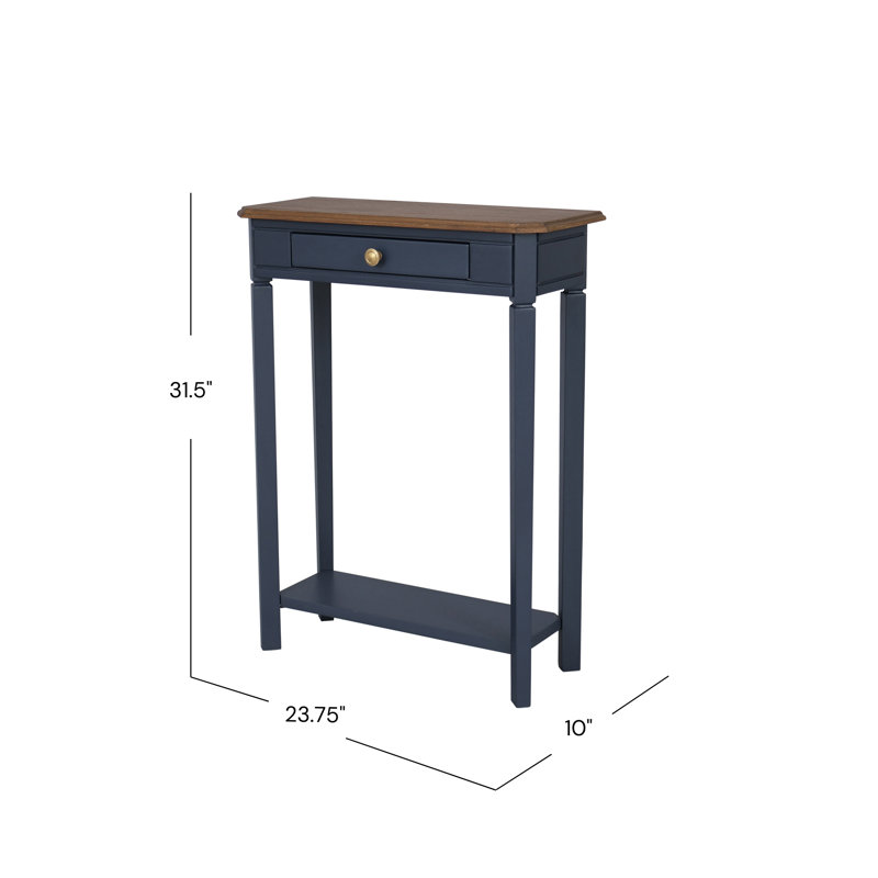 Mariyah 2 Tone Console Table With Drawer, Navy