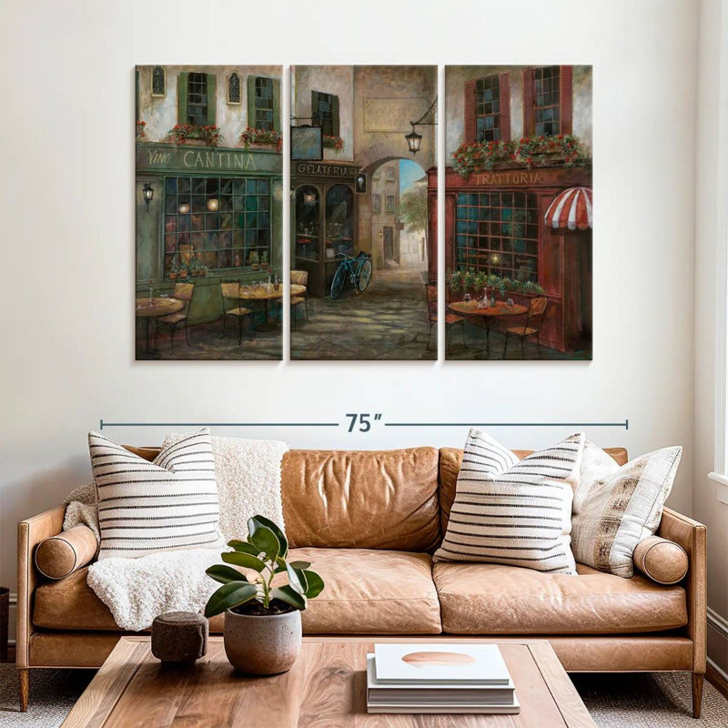  «Courtyard Ambiance I, H 42 po x l 65 po