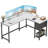 L-Shaped Metal Base Computer Desk-16907301