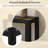  Modern Farmhouse Console Table, Elegant Minimalist Design with Premium Wood Veneer and Rounded Corners, Black-854959947