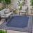Navy Rectangle Polypropylene 7'10" X 10' Rug