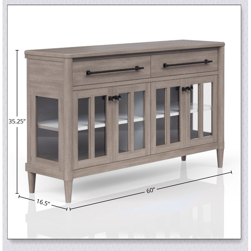 Buffet Power Raedy avec portes en verre