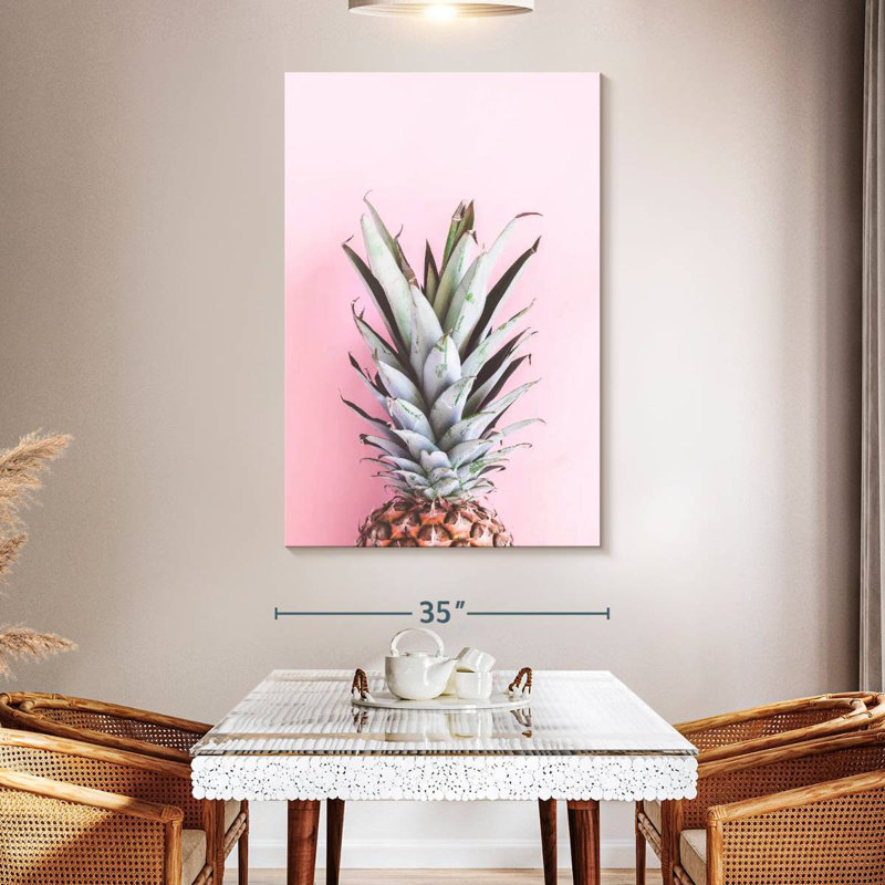 Pineapple On Pink, 51" H x 34" W
