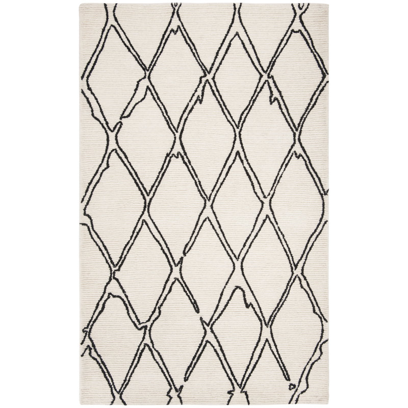 Tapis en laine touffeté à la main Samaira, Rectangle 4 pi x 6 pi