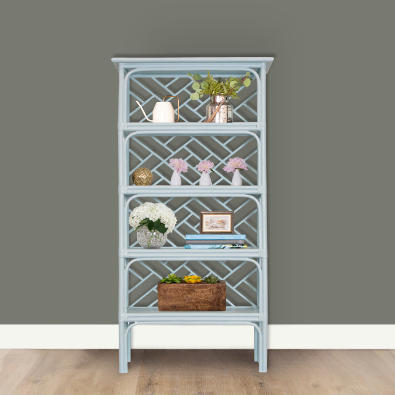 Chippendale Bookcase, Light Blue