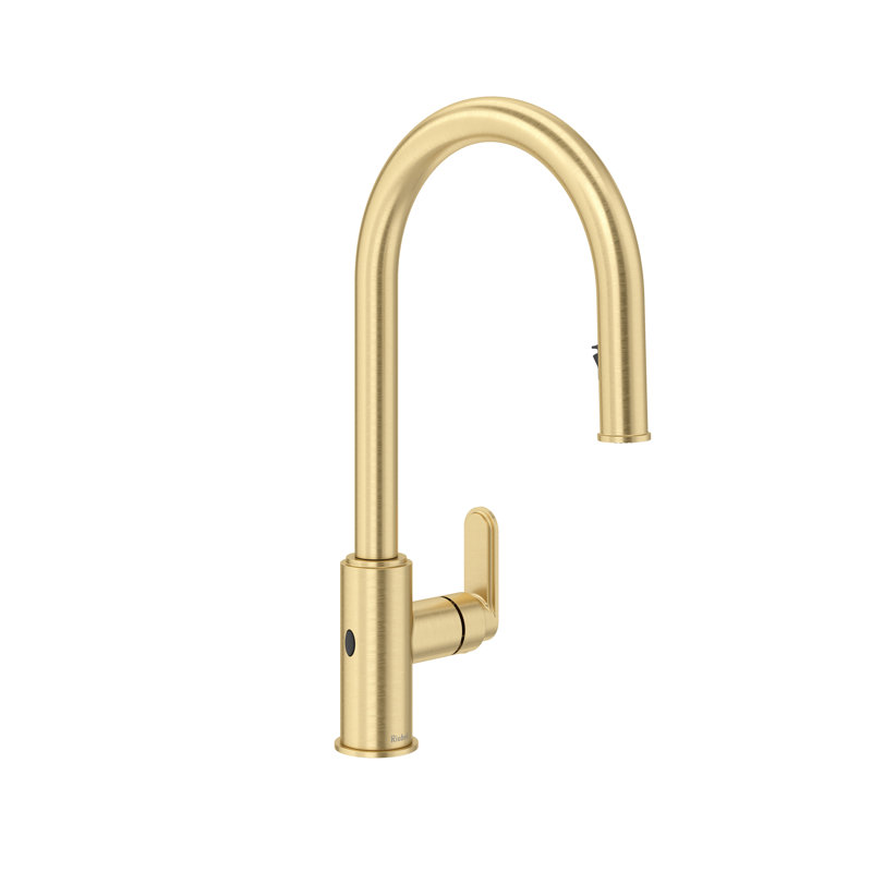 Arca Pull-Down Touchless Kitchen Faucet With C-Spout, Satin Brass US4