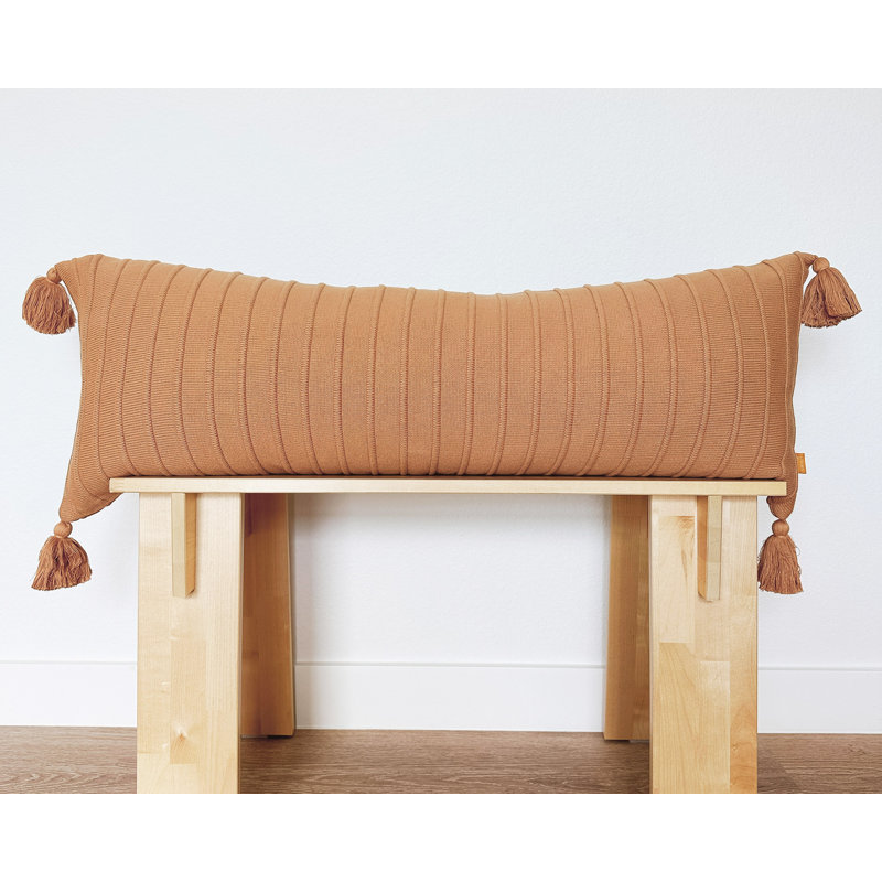 Housse de coussin en coton Tombel, 14 po x 36 po, Argile cuite au four