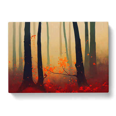 Vibrant Autumn Forest - Wrapped Canvas