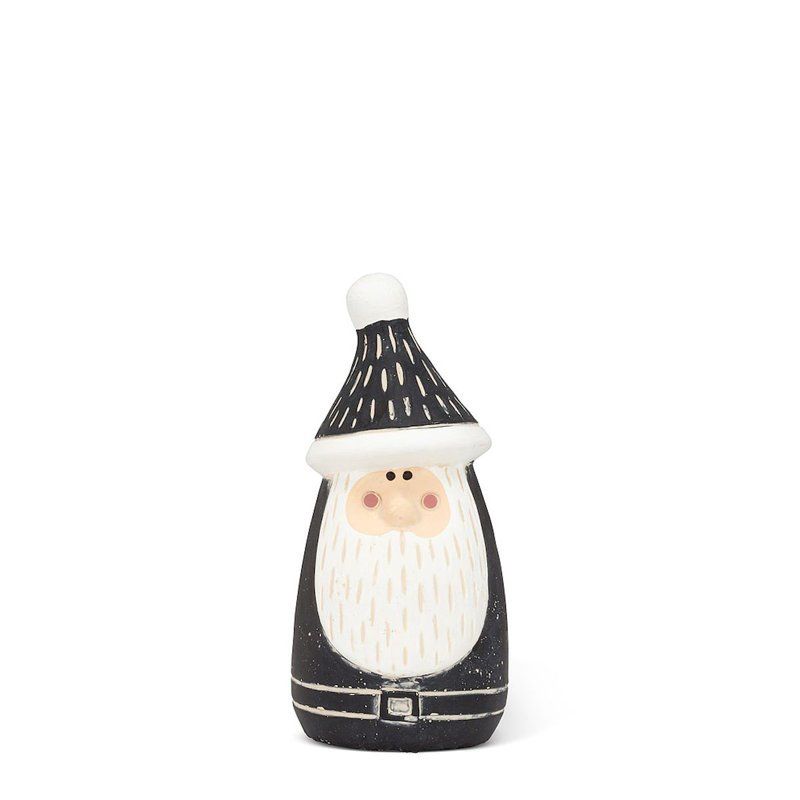 Figurine de père Noël nain de jardin, Noir