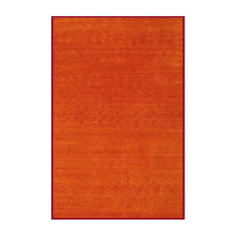 Tapis contemporain rouge, Rectangle 5 pi x 7 pi