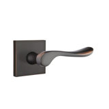 Luzern Wave/Drop Privacy (Bed & Bath) Door Lever with Square Rosette