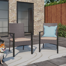 Alyah Powder Coated Steel Outdoor Dining Armchair with Cushion