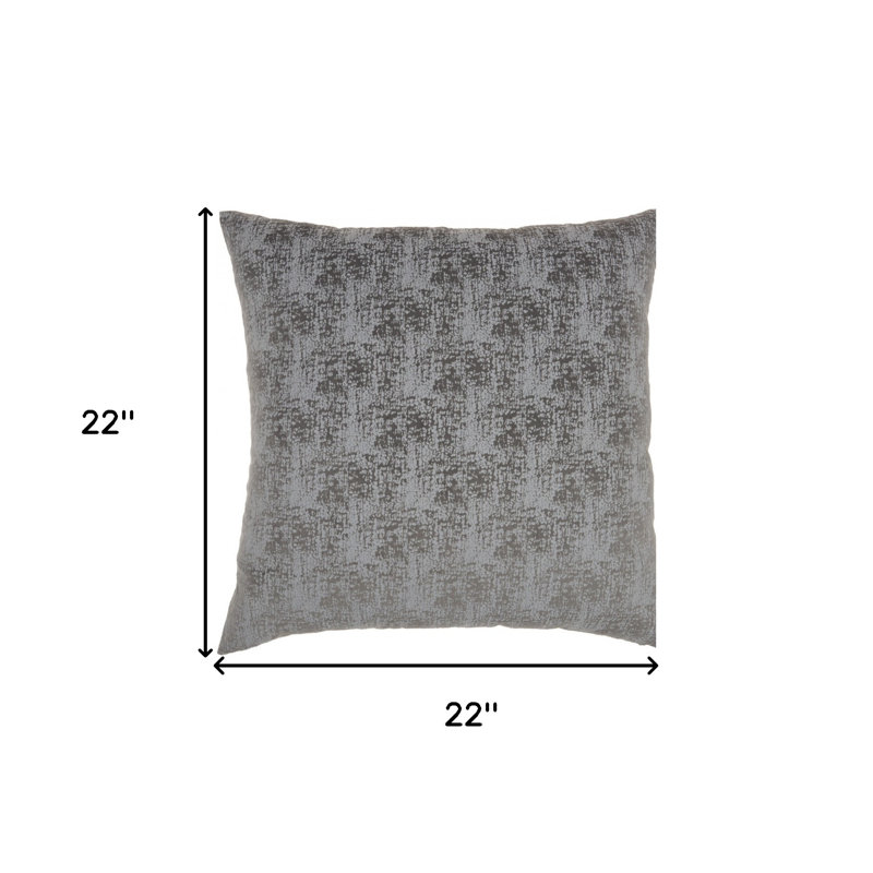 22" Abstract Throw Pillow, Slate Gray