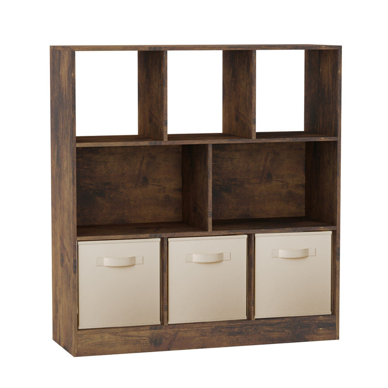 95.3cm H x 88.8cm W Cube Bookcase, Cream