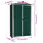 Abri de jardin en acier galvanisé 45,7 po x 17,7 po x 68,9 po Vidaxl-110584085