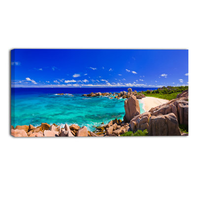 Tropical Beach Panorama Seascape - reproduction de photo sur toile