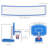 2-in-1 Pool Basketball & Volleyball Game Set with Fillable Base