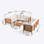 Ensemble de conversation modulaire avec coussins 9 pièces Ajanai-580865393