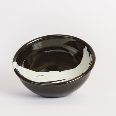 Crow Canyon Enamelware Drip Cereal Bowl
