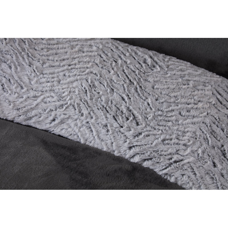 Nace Polyester Solid Colour Duvet Cover Set with Pillowcases, Grey, Super King Duvet Cover + 2 Standard Pillowcases