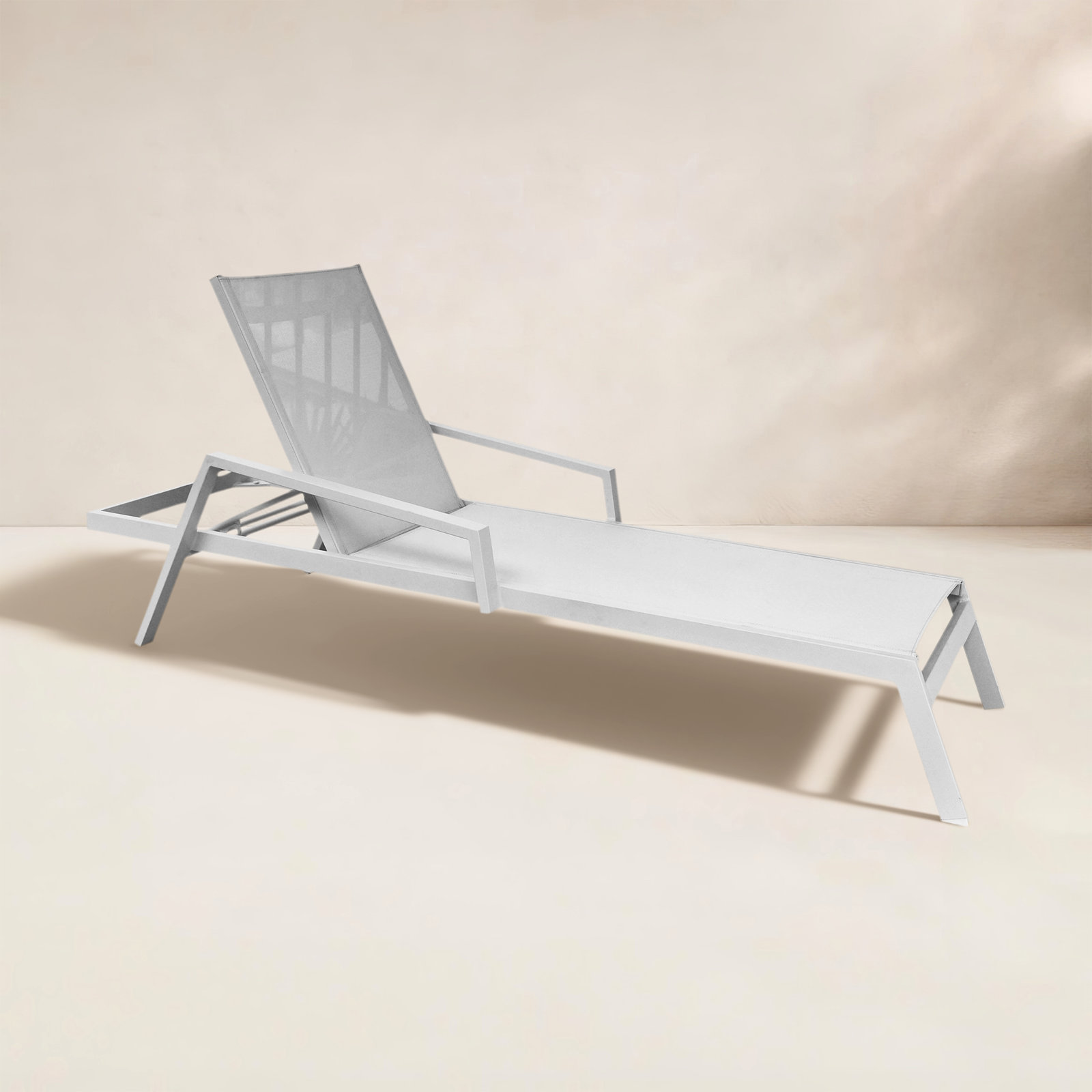Mykonos 30'' Outdoor Powder Coated Aluminum Chaise Lounge