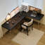 Bureau noir en bois massif en forme de L-108304572-108304573
