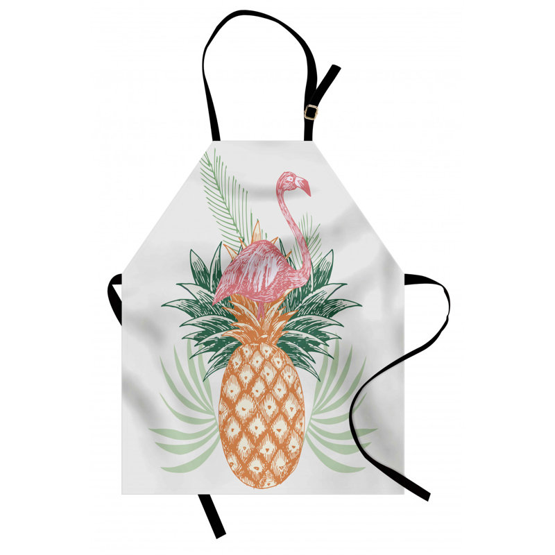 Tablier flamant rose
