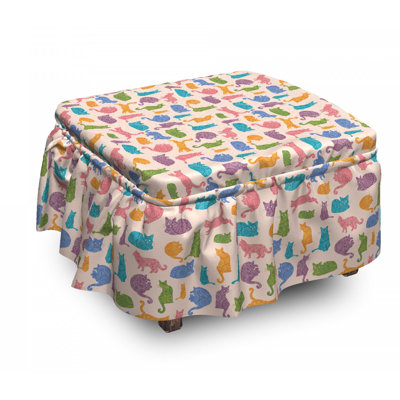 Box Cushion Ottoman Slipcover