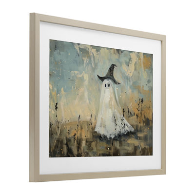 «Halloween Witch Hat Ghostie», reproduction encadrée sous verre, design by Creative Studio