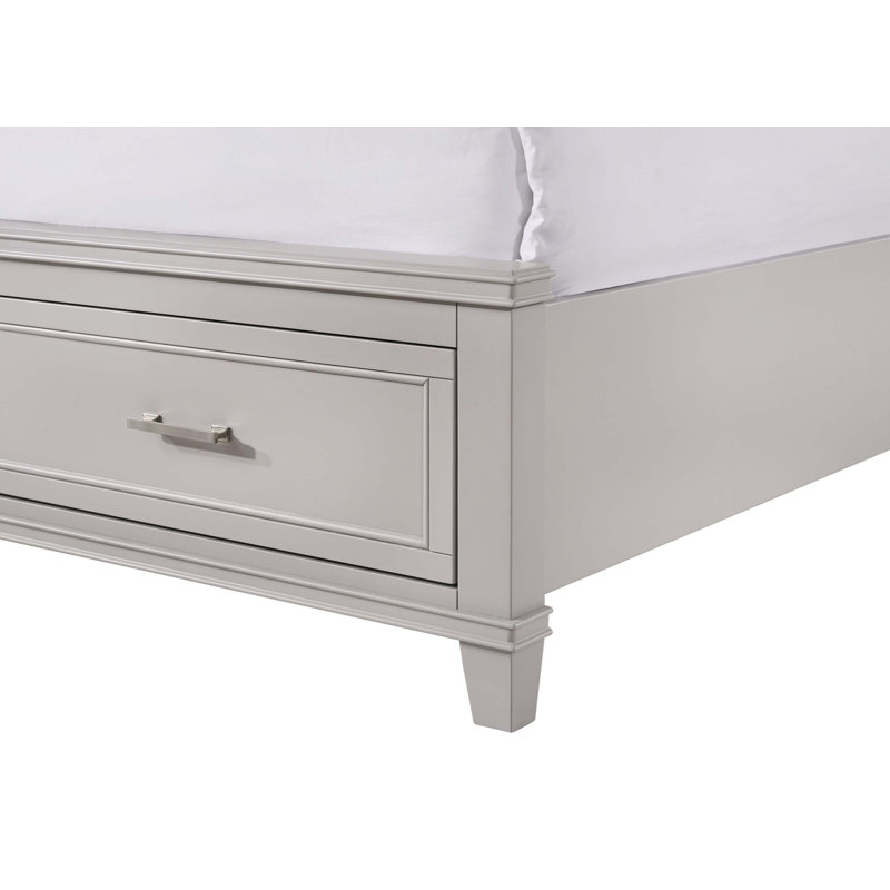 Queen X Storage Bed, Gray
