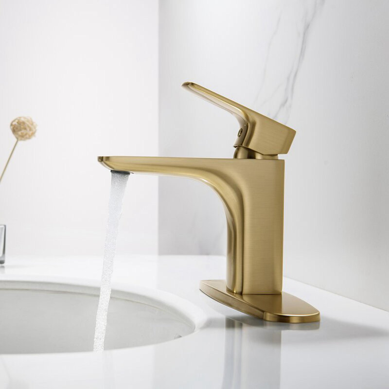 Robinet de salle de bain vasque, Or brossé